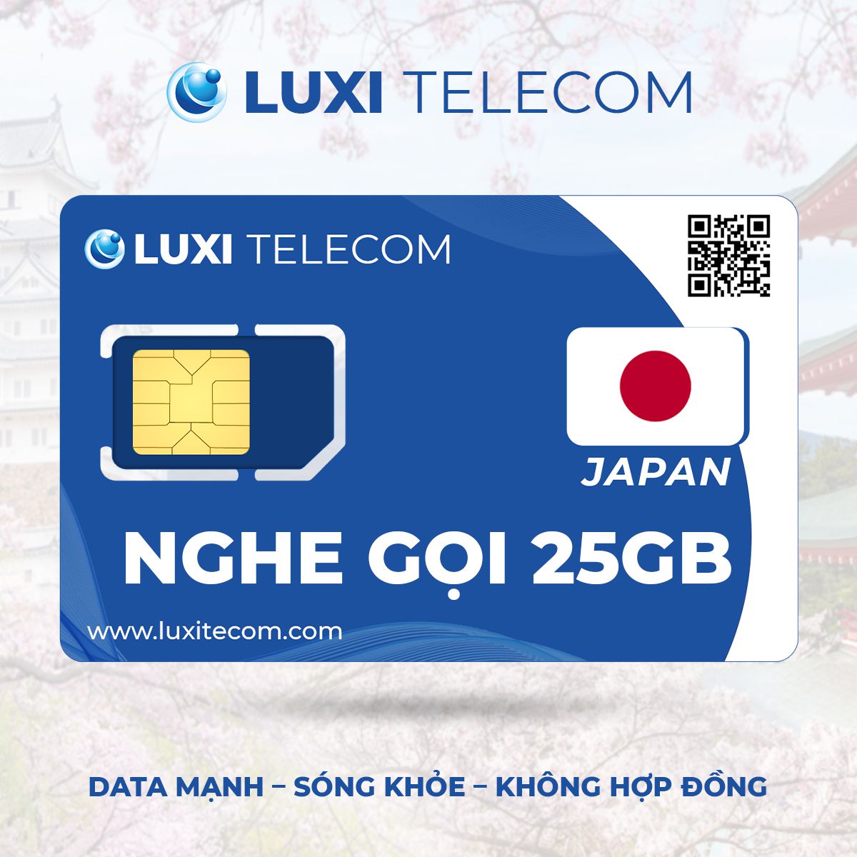 SIM Nghe Gọi Docomo 25GB